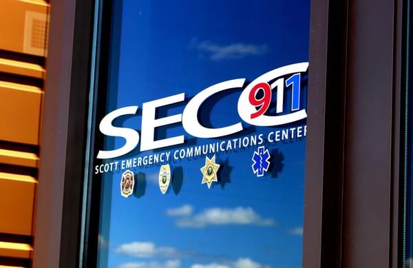 Scott Emergency Communications Center Front Entrance Logo