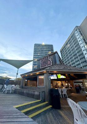 View of covered bar area