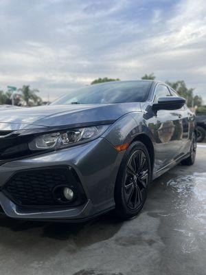 Rear Angle Of A Exterior Wash On A Honda