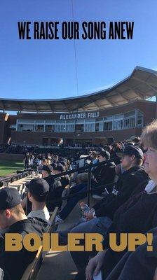 Biggest crowd in Alexander Field History! #beatIU