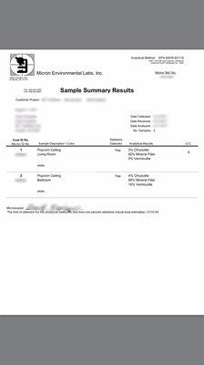 Sample summary report