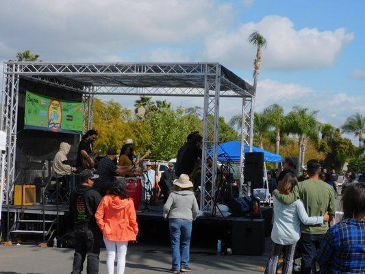 Rolando's Great bands that had come to play at the street fair the mix of food and the great time .