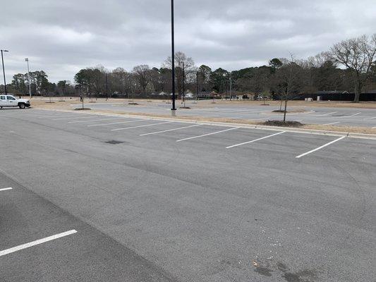 500+paved parking spaces