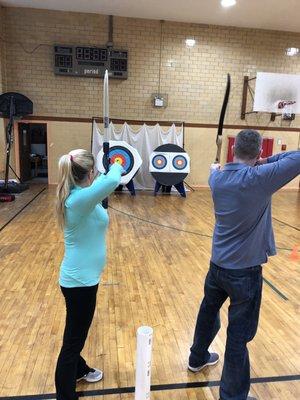 Archery lessons uptown.