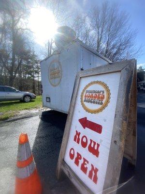 Everybody's Loaded Biscuits food truck at the Boone Farmers market!