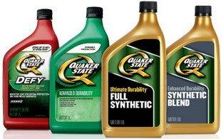 We offer a full line of synthetic blend & full synthetic quaker state motor oil.