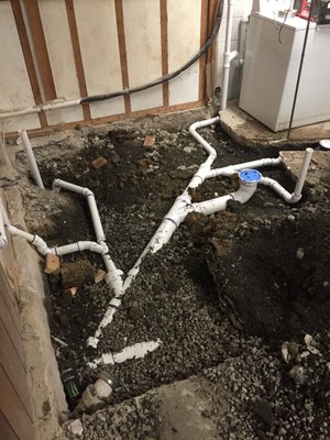 New plumbing lines.