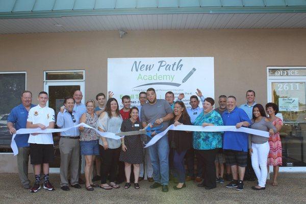 Our ribbon cutting ceremony when we moved to our current location