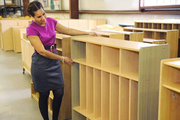 One of our customers is picking out new furniture for her classroom.