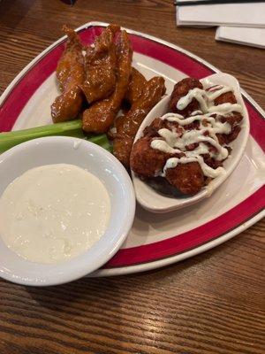 Wings and loaded tots