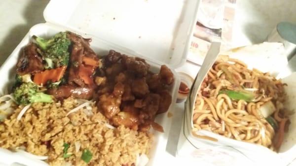 Double Combo: Beef & Broccoli/General Tso's Chicken with Pork Fried Rice & Combination Chow Mein