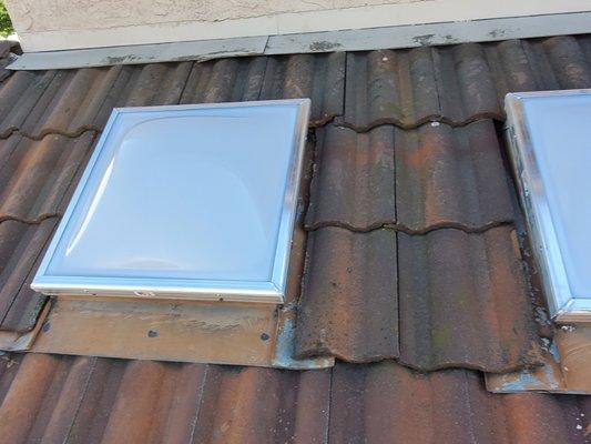 Replaced old ugly skylights with new ones