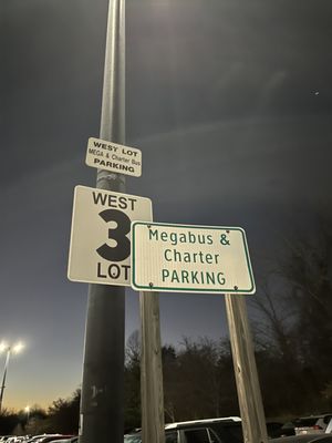 Signs for where to park.