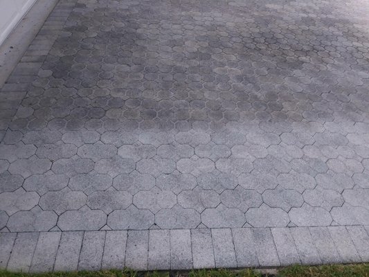 Before and after photos of my driveway in Coral Springs Fl (33076)