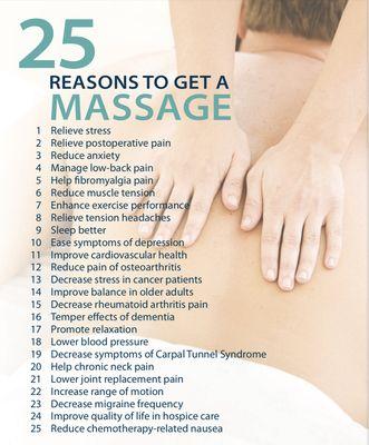 25 reasons to get a massage