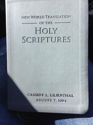 My new embossed Bible