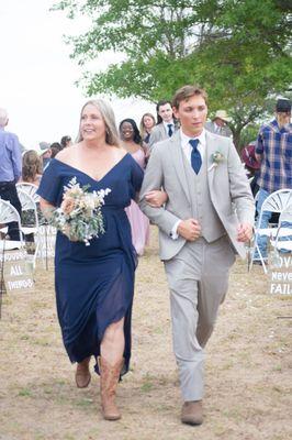 Bridesmaid and Groomsman at Western Style Wedding