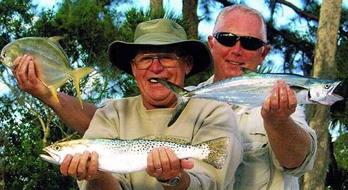 This was a grand slam: Pompano, Trout, and Spanish Mac,