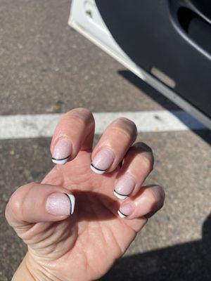 French mani with a twist.