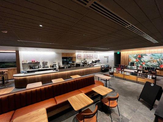 Cafe inside the relocated starbucks at Legacy & Coit