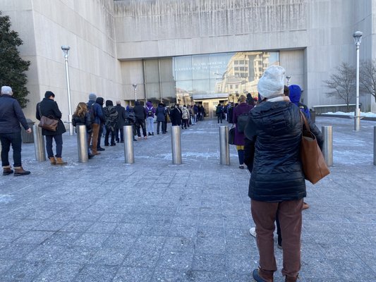 Line to get into Moultrie courthouse for jury duty