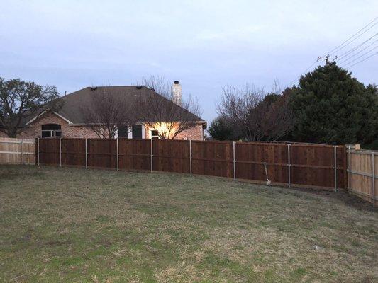 6' board to board fence with trim cap