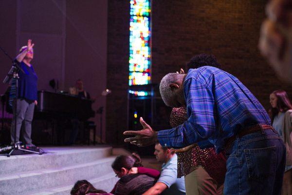 Prayer at Evangel Temple