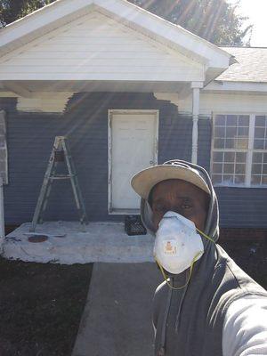 Exterior vinyl painting