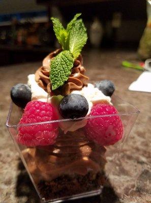 Chocolate mousse berry parfait