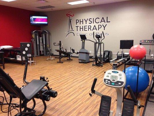 Gym space within therapy clinic space