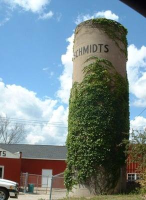 The silo at Schmidt's makes it really easy to find while traveling down US-12.