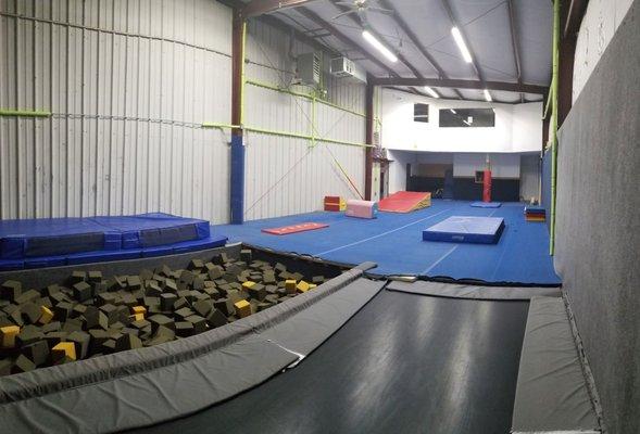 The other side of the gymnastics room