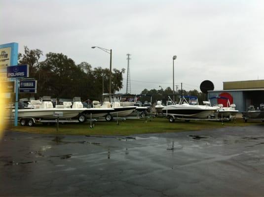 Some of the Bay boats & a few deck boats