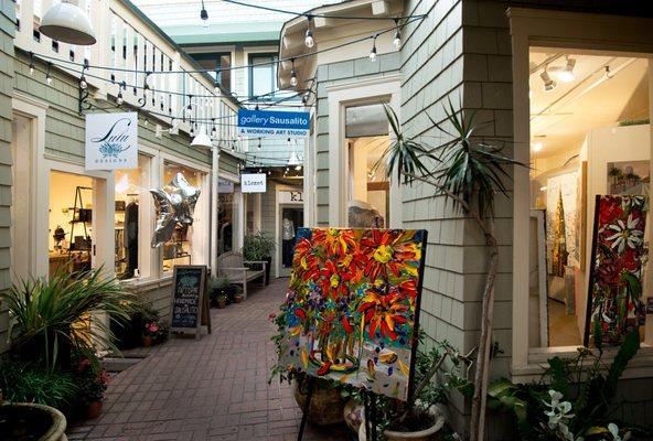 Gallery Sausalito is located on the the prettiest street in the city!