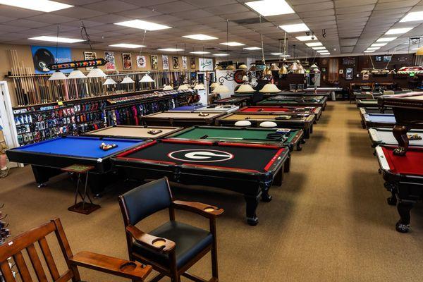 Our show room with New and Used Pool Tables that will fit your budget.