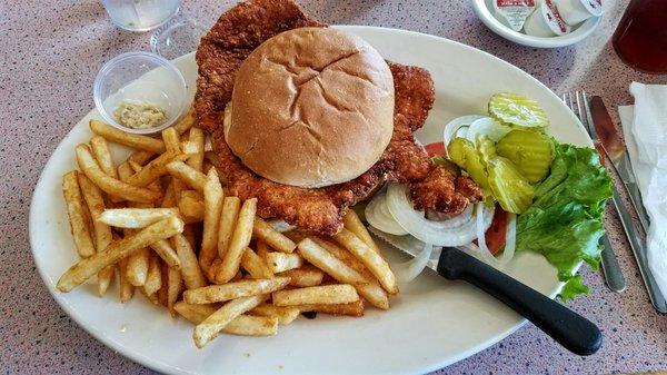 Giant Pork Tenderloin Sandwich