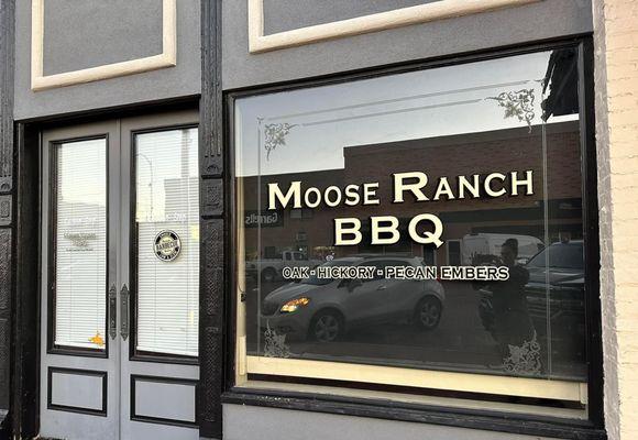 Moose Ranch BBQ located in an old bank on Main Street, Goodland, KS