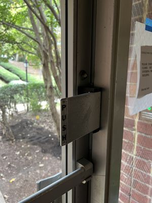 Existing door handle.