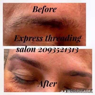 Eyebrow threading shape