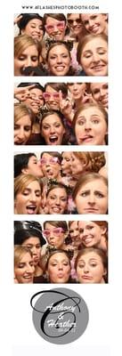 all the bridesmaids in the photo booth