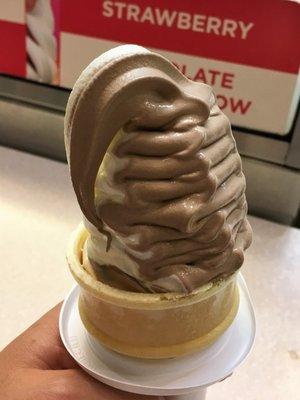 Vanilla-Chocolate Swirl Soft Serve