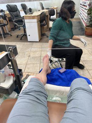 Pedicure area