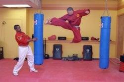 Aerial Kicking at Dennis Brown Shaolin Rockville MD