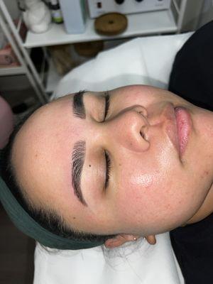 Brow wax and tint