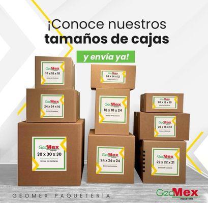 Son nuestros tamaños de cajas que manejamos