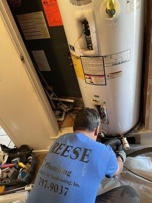 Removing blocked in water heater