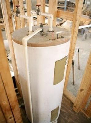 New construction water heaters and plumbing installation services