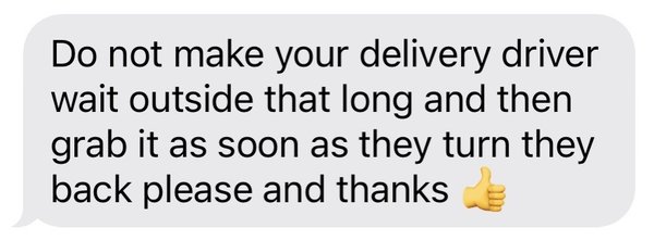 Text from driver