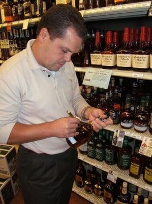 The Master Distiller of Buffalo Trace in our store.  We are THAT important!