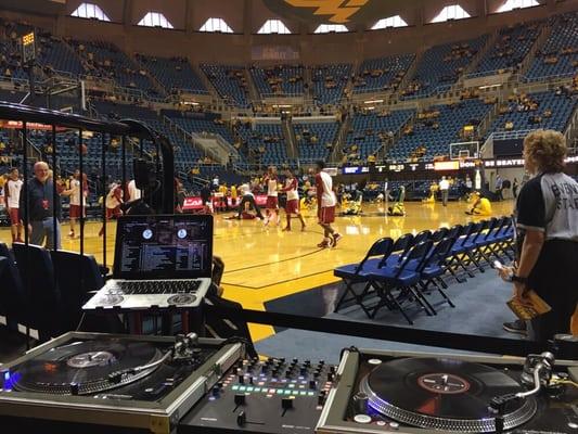 DJ Dollar at WVU Men's & Women's Basketball games at the WVU Coliseum